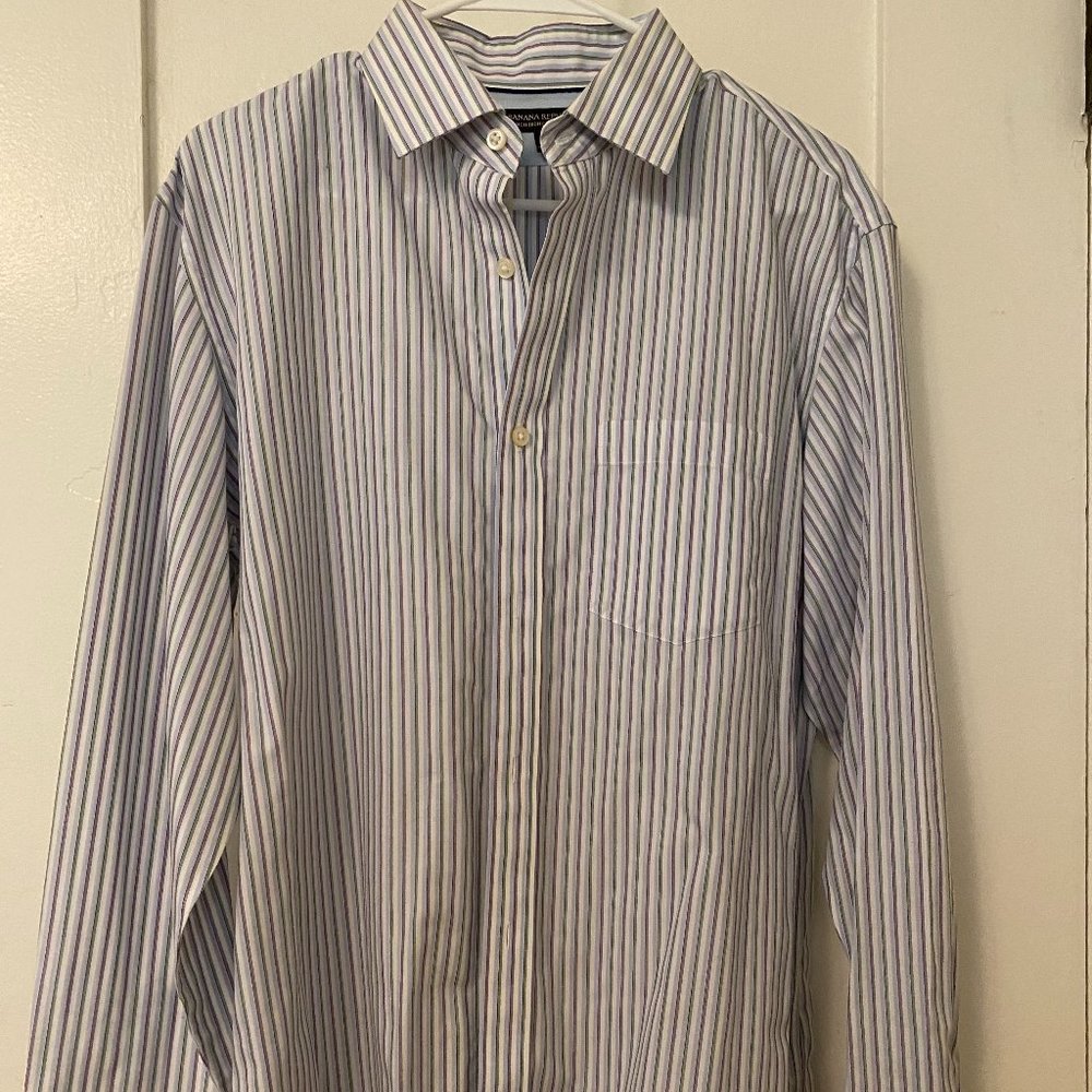 Banana Republic Non-Iron Classic Striped Button Down